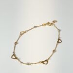 Pulsera: Corazones y Balines Diamantados